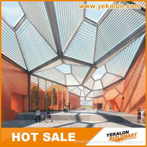 Yekalon Curtain Wall System Polycarbonate Glass Tubular Dome Skylight Roof Cover Material Price